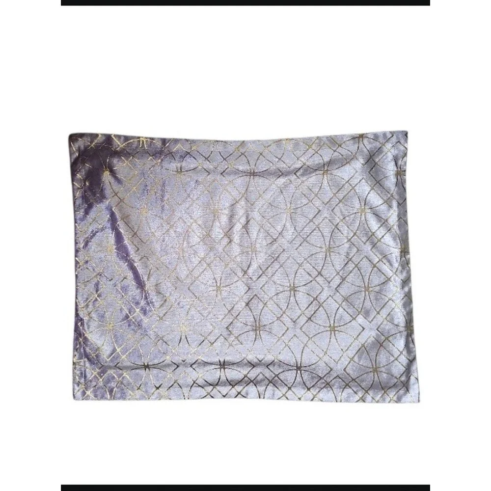Madison Park Velvet Pillow Shams Set 2 Lavender Gold 20x26 Glam Geometric